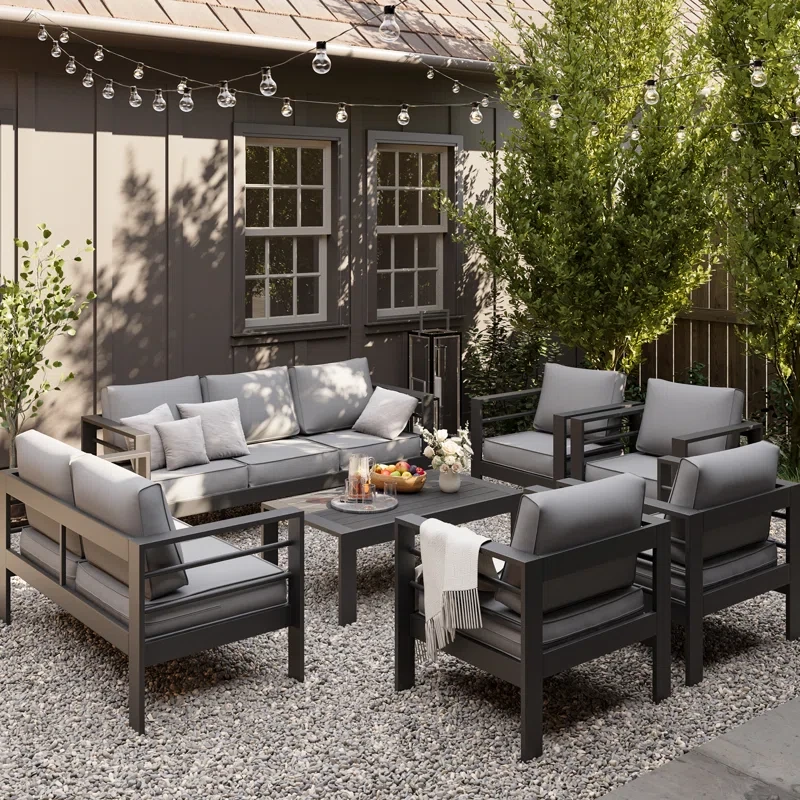 9 - Person Complete Patio Set With Cushions