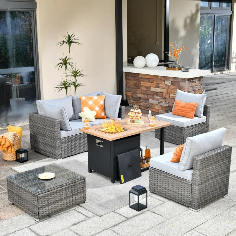 Aliva 4 - Person Outdoor Seating Group with Cushions