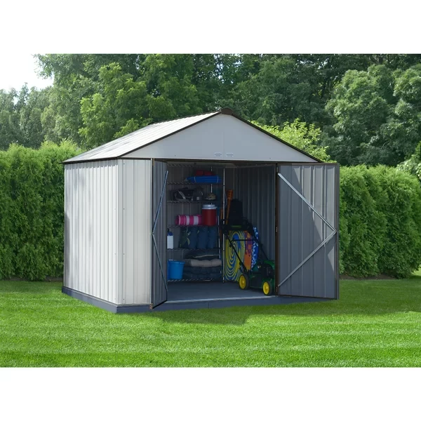 EZEE 10 ft. W x 8 ft. D Metal Storage Shed