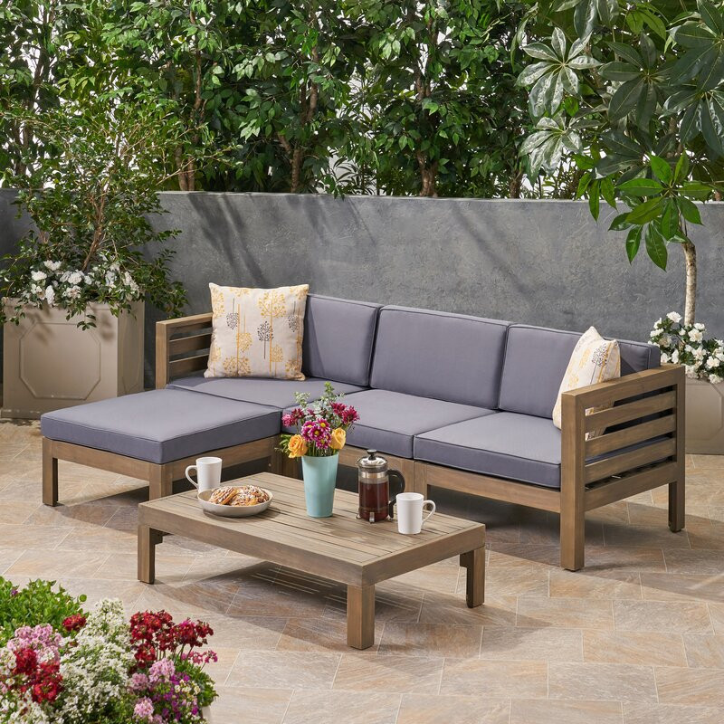 Gislaine 4 - Person Outdoor Seating Group with Cushions