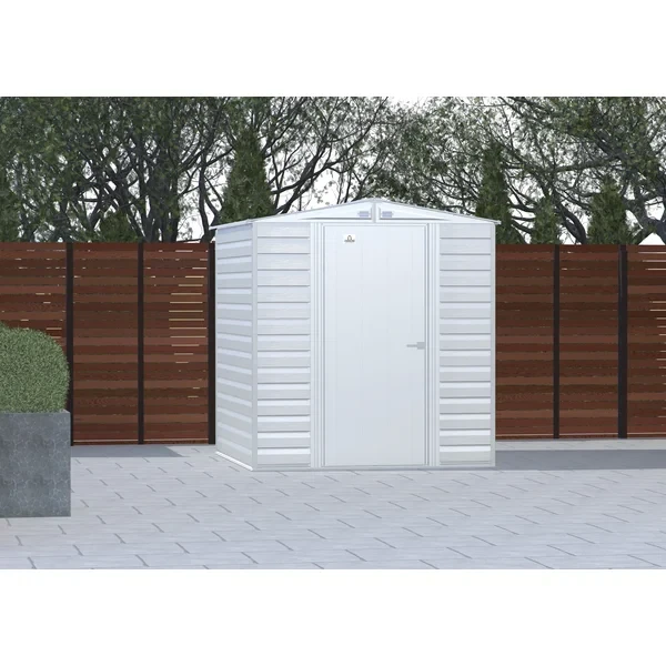 6 ft. W x 7 ft. D Galvanized Steel Storage Shed