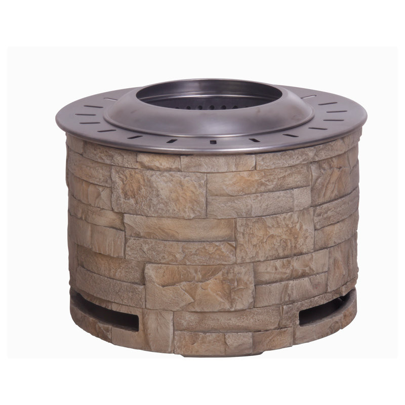 Jadonna 15.08'' H x 20.58'' W Stainless Steel Wood Burning Outdoor Fire Pit