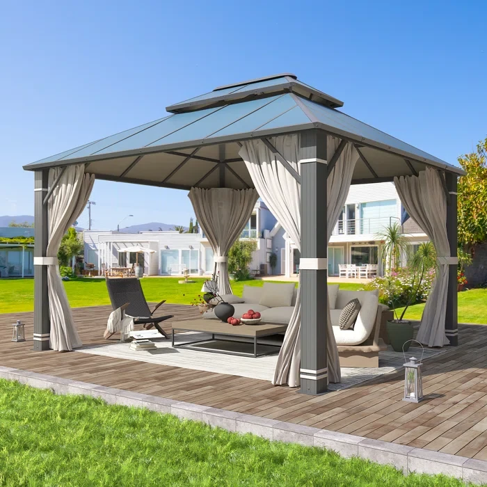 12 Ft. W x 10 Ft. D Aluminum Patio Gazebo