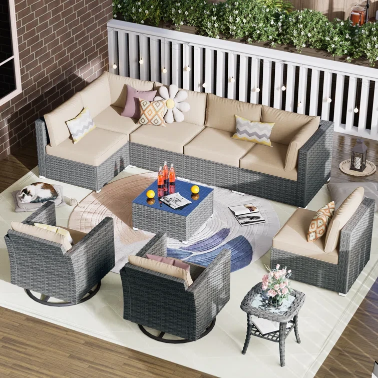 8 - Person Outdoor Seating Group with Cushions