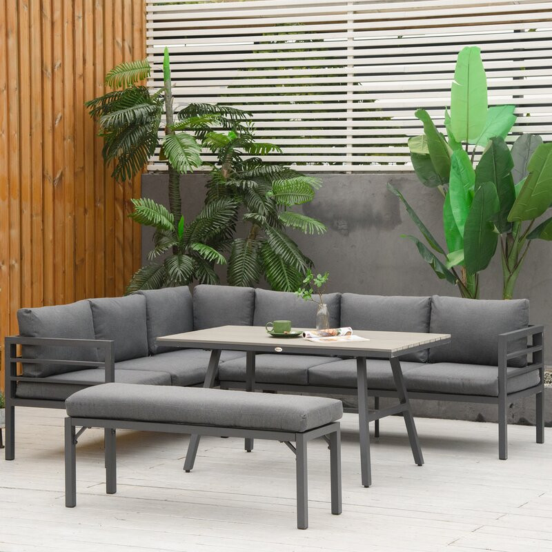 4 Piece Sectional Seating Group with Cushions