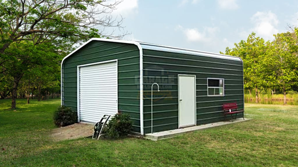 Metal Garages 12'x21' Regular Enclosed Shed