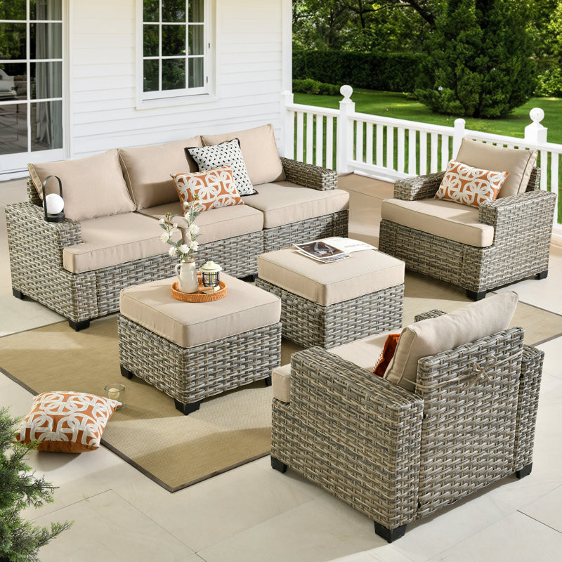 7 - Person Outdoor Seating Group With Cushions