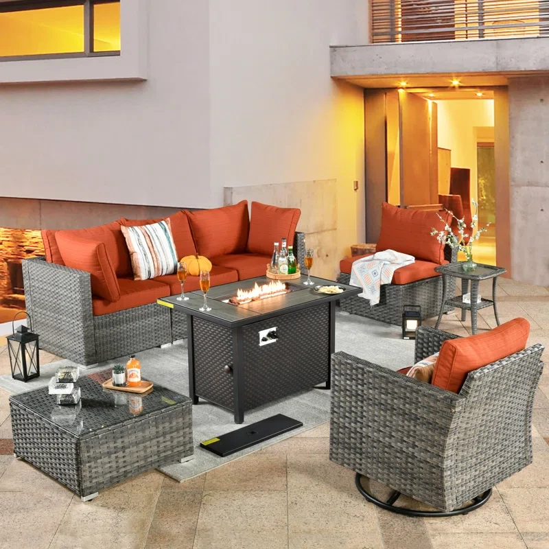 Stehle 4 - Person Outdoor Seating Group with Cushions