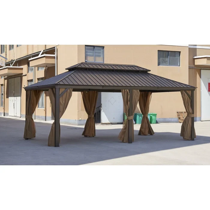 12 Ft. W x 20 Ft. D Steel Patio Gazebo