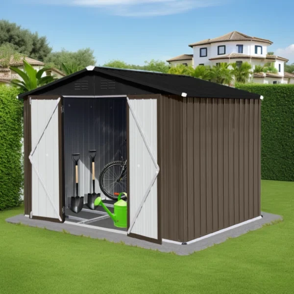 9 ft. W x 6 ft. D Metal Storage Shed