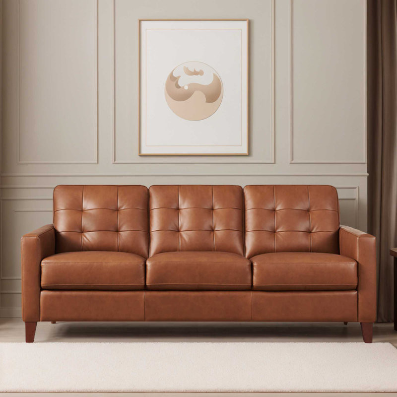 79.5" Wide Genuine Leather