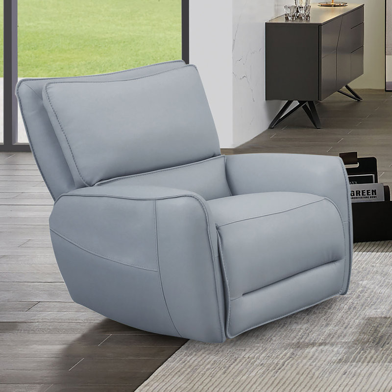 Manoish Leather Power Reclining Home Theater Seat