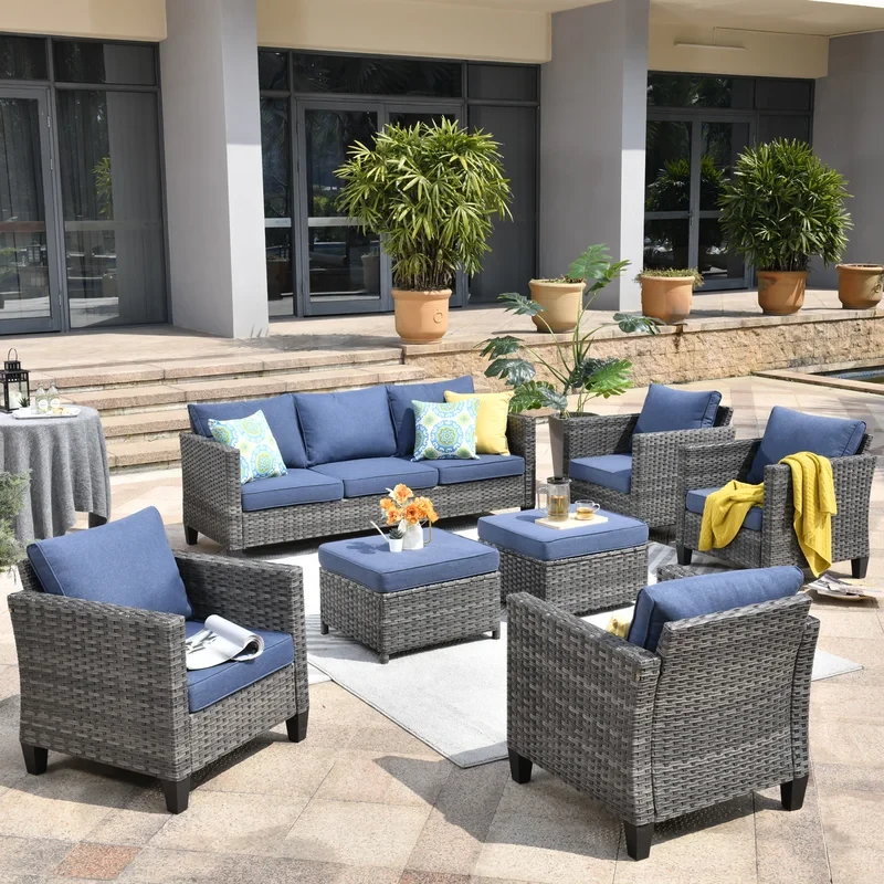 Kaniha 7 - Person Outdoor Seating Group with Cushions