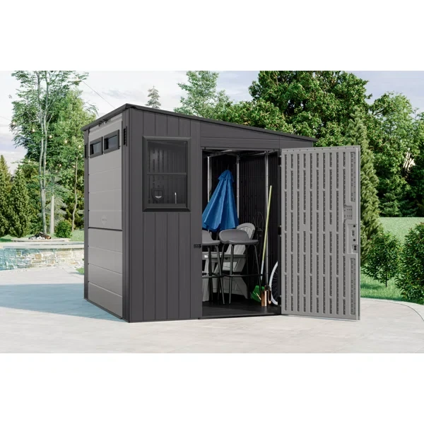 8 ft. x 7 ft. Cabana Entertainment Shed