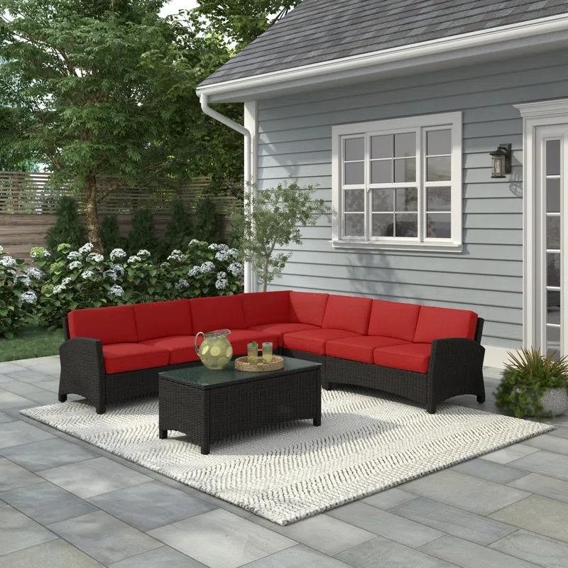 Ambria 7 - Person Outdoor Seating Group with Cushions