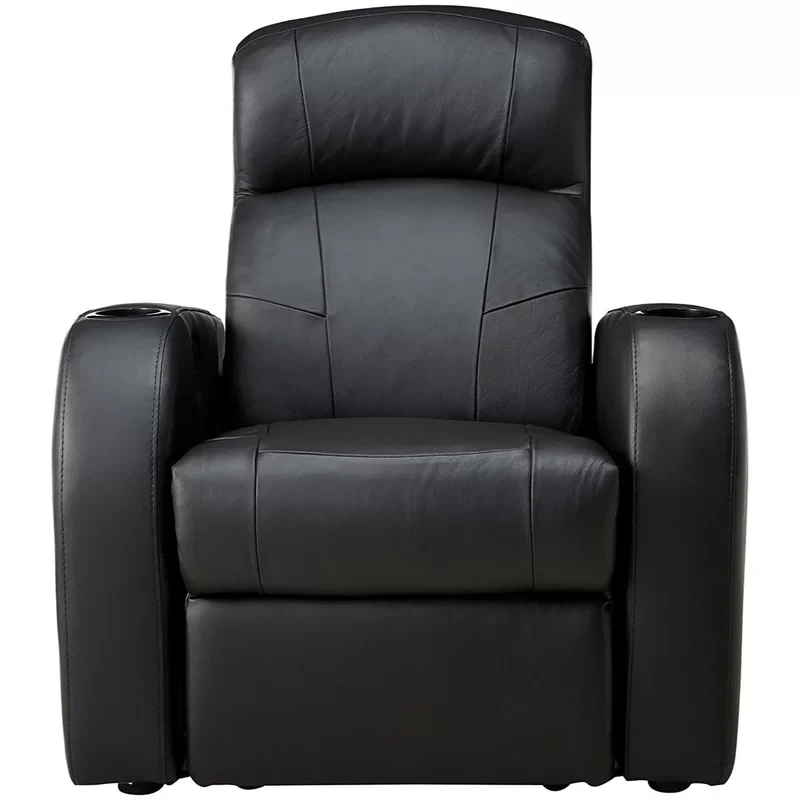 Upholstered Home Theater Seating with Cup Holder