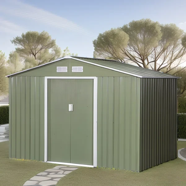 9 ft. W x 6 ft. D Metal Storage Shed