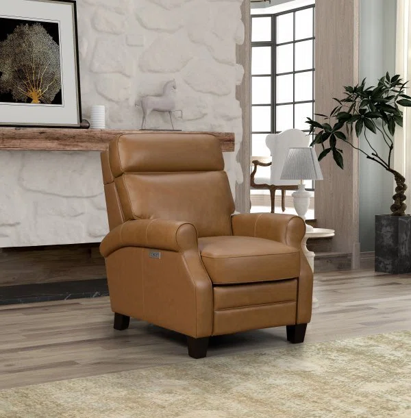 Calinda Leather Power Reclining Home Theater Seat