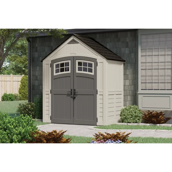 Cascade 7 ft. W x 4 ft. D Plastic Storage Shed