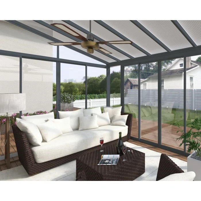 SanRemo Metal Patio Gazebo with Screen Doors