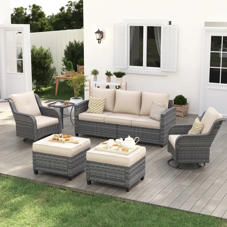 Amoure 5-Person Outdoor Seating Group With Cushions