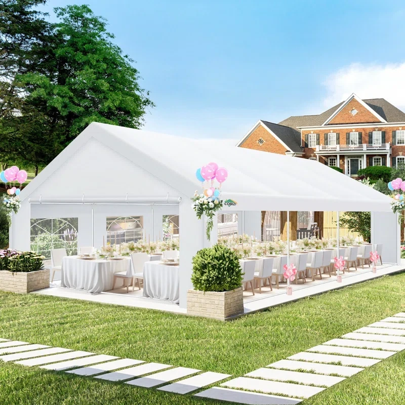 30 Ft. W 20 Ft. D Wedding Tent, Large Canopy Tents for Parties, Carport Canopy with Removable Sidewalls