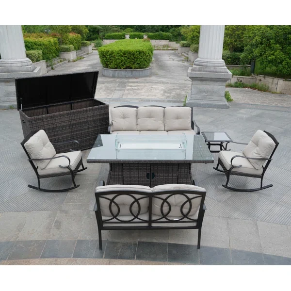 Amairany 7 - Person Outdoor Seating Group with Cushions