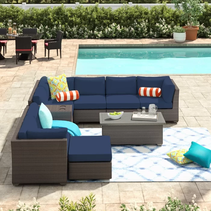 Anastase 7 - Person Outdoor Seating Group with Cushions