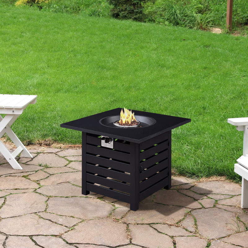 Leiliani 23.8" H x 31.75" W Natural Gas Outdoor Fire Pit Table