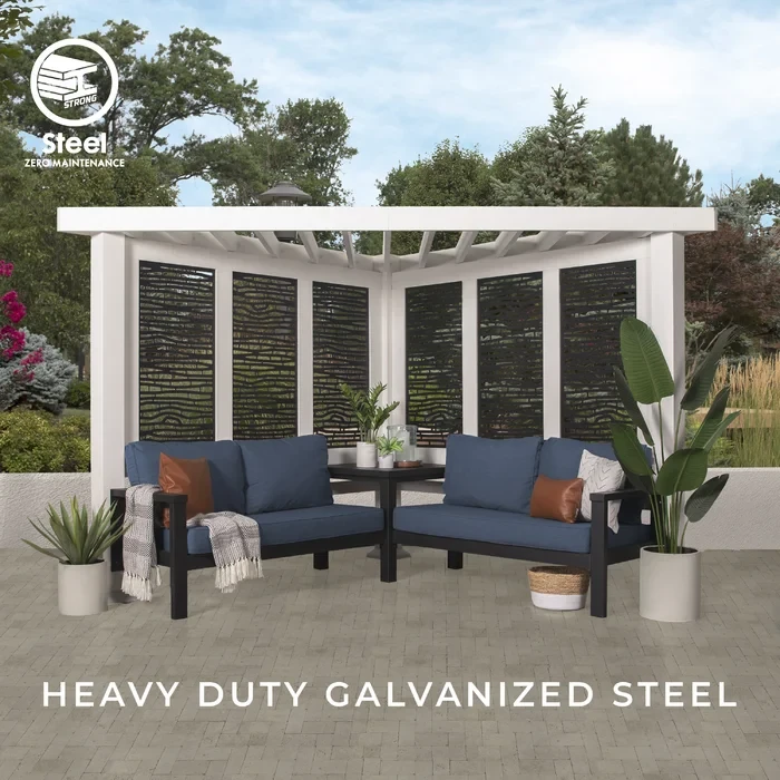 Backyard Discovery Ridgedale Modern Steel Pergola with Canopy