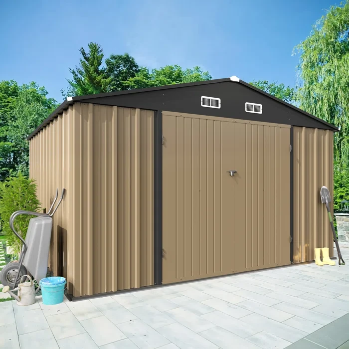 76" H x 120" W x 120" D Metal Horizontal Storage Shed