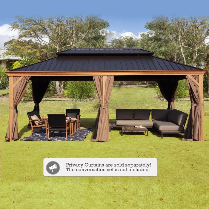 20 Ft. W x 12 Ft. D Aluminum Patio Gazebo