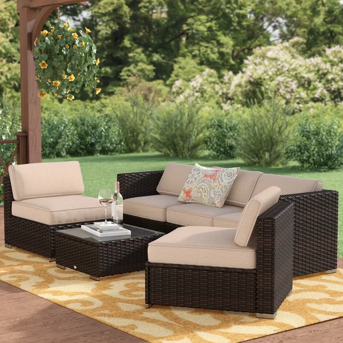 Mcgahan 5 - Person Outdoor Seating Group with Cushions