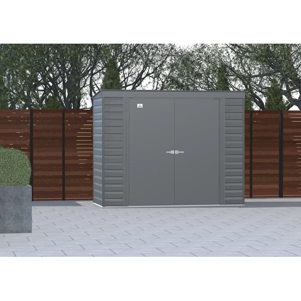 8 ft. W x 4 ft. D Steel Horizontal Storage Shed