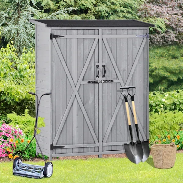 5 ft. W x 2 ft. D Solid Wood Storage Shed