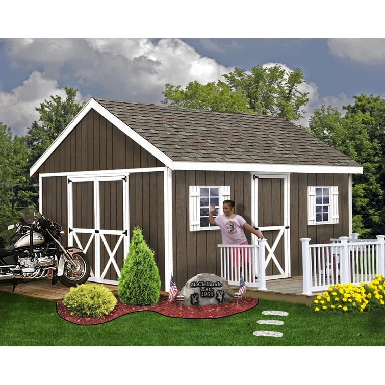 Easton 12 ft. W x 20 ft. D Solid Wood Storage Shed