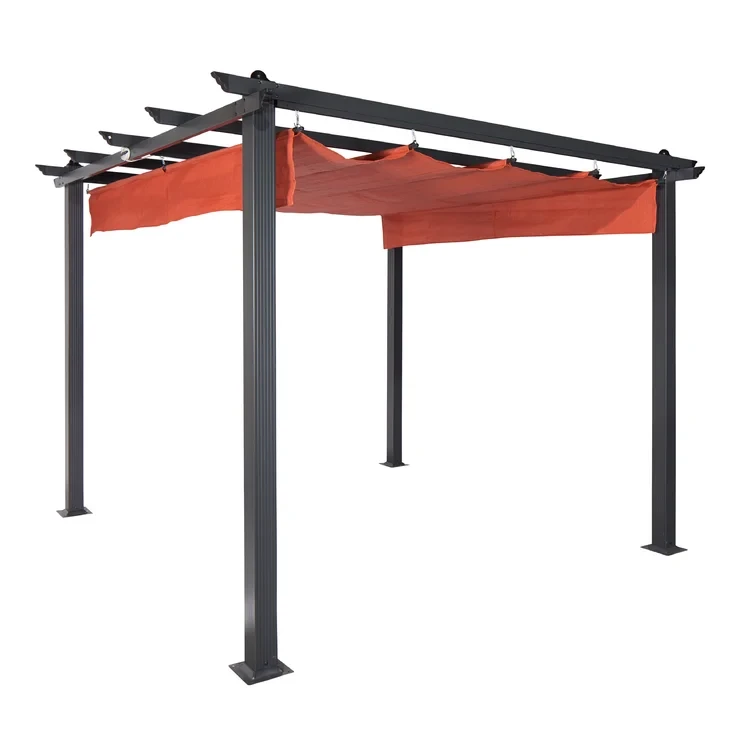 Aurora 9' W x 9' D Aluminum Pergola with Canopy