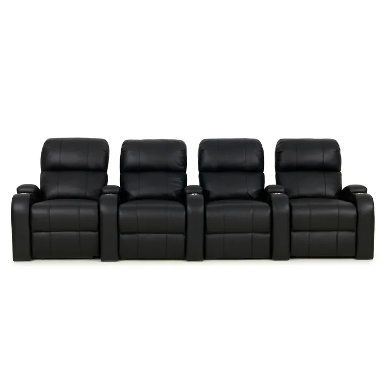 Storm XL850 Leather Home Theater Seating with Cup Holder