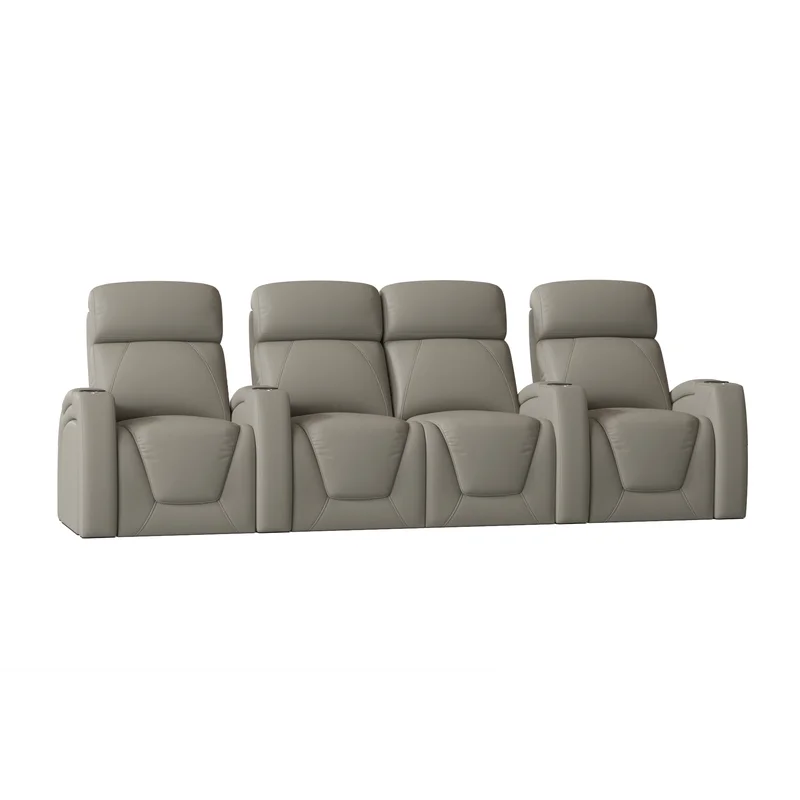 Zone HR Series Upholstered Power Reclining Home Theater Seating with Cup Holder