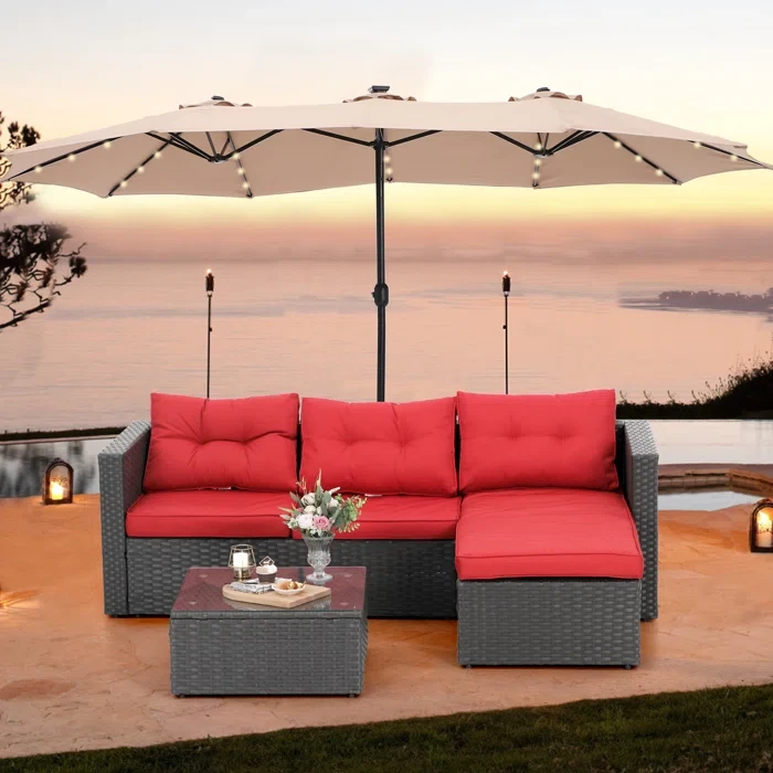 Alyah 3 - Person Outdoor Seating Group with Cushions