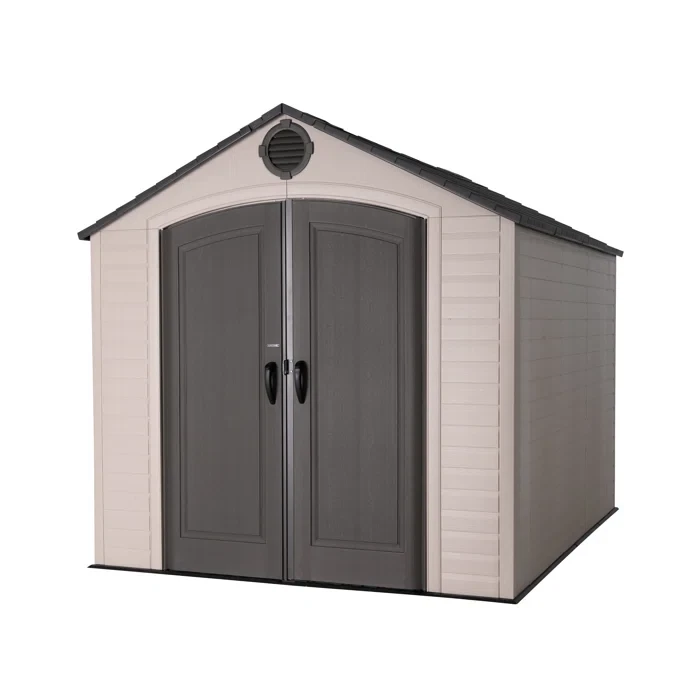 Lifetime 8 Ft. x 10 Ft. High-Density Polyethylene (Plastic) Outdoor Storage Shed with Steel-Reinforced Construction