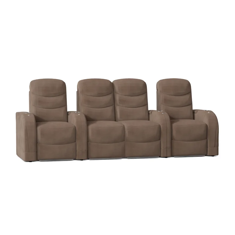 Stealth HR Series Upholstered Power Reclining Home Theater Seating with Cup Holder