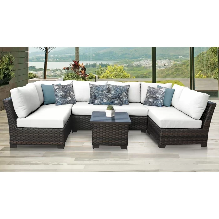 Aelwen 4 - Person Outdoor Seating Group with Cushions