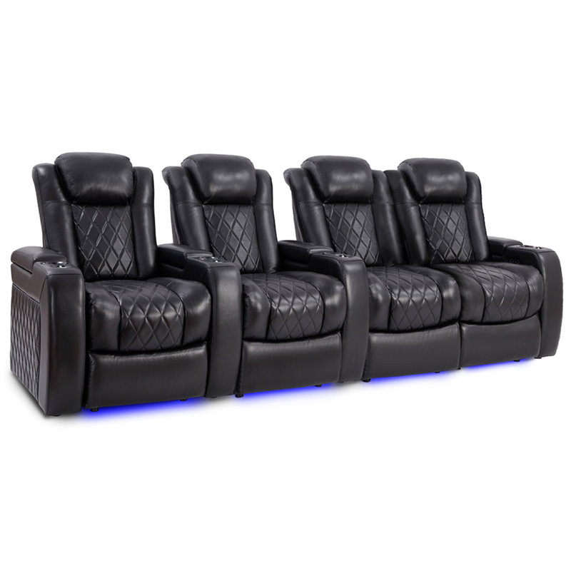 Leather Home Theater Seating with Cup Holder