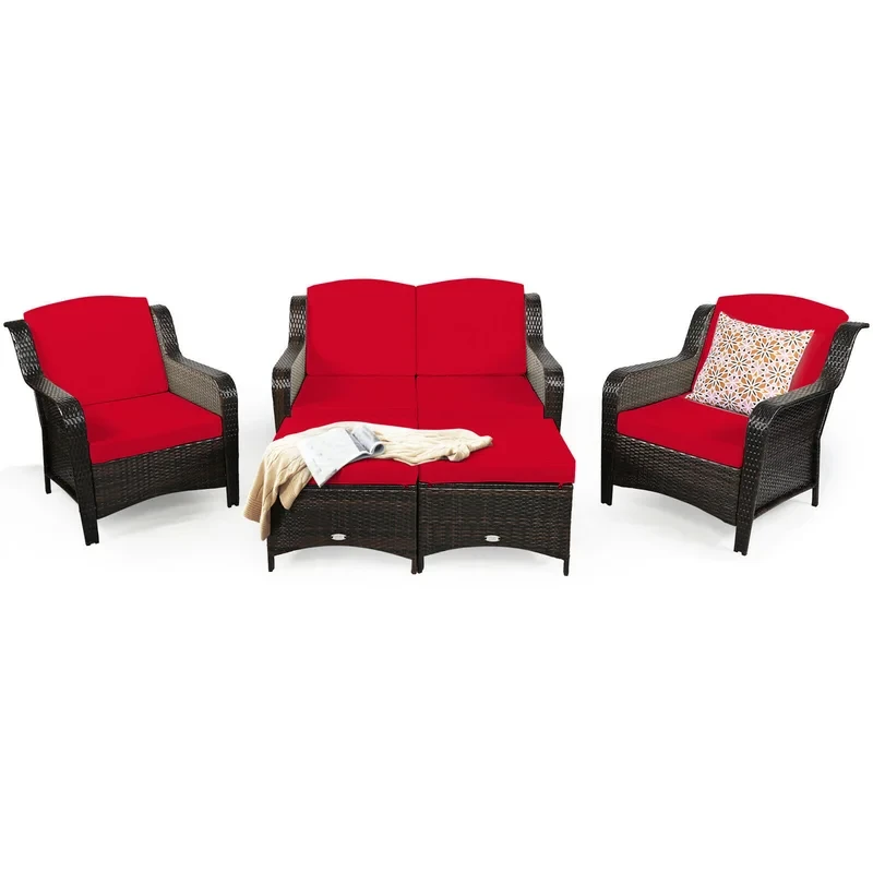 Aighan 6 - Person Outdoor Seating Group with Cushions