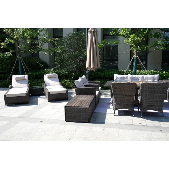 Aquiel 11 - Person Outdoor Seating Group with Cushions