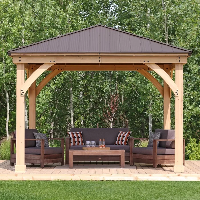 Meridian 12 Ft. W x 12 Ft. D Solid Wood Patio Gazebo