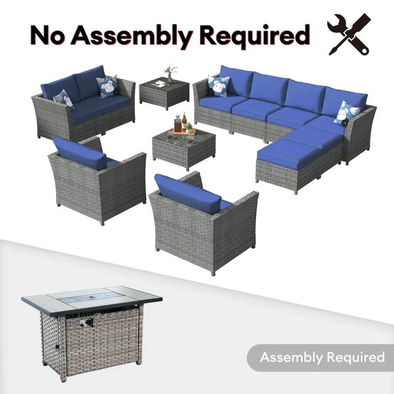 Koyno 10 - Person Outdoor Seating Group with Cushions