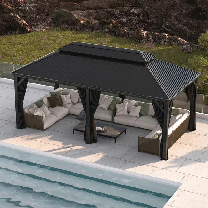 Tuscany 20 Ft. W x 12 Ft. D Aluminum Patio Gazebo