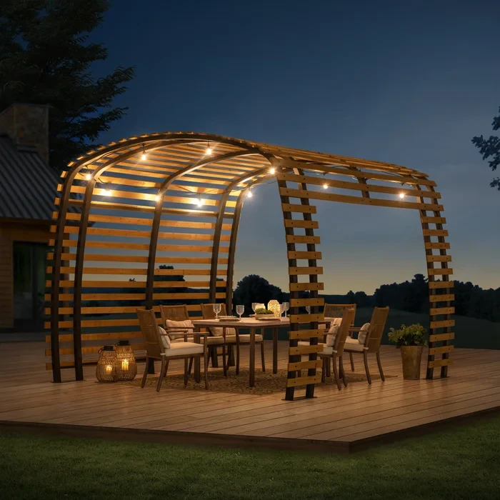 11 Ft. W x 12 Ft. D Steel Pergola